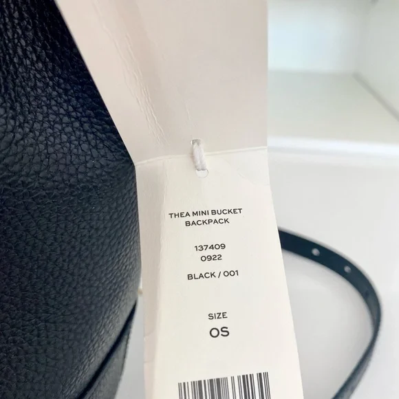 🏅🌈NEW🌈Tory Burch Thea Mini bucket backpack/shoulder bag/black/leather - Picture 14 of 14